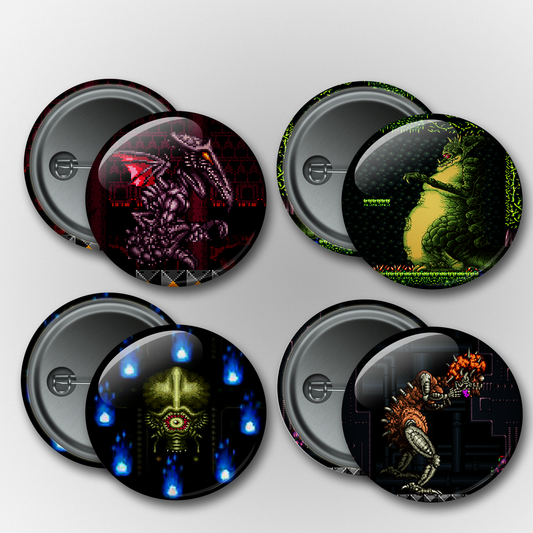 Super Metroid: Bosses Pins & Magnets Set