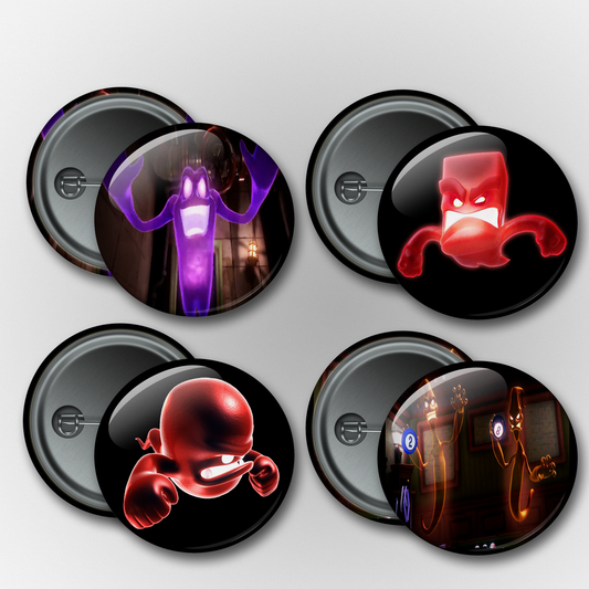 Luigi's Mansion 3 Ghost Individuals Pins & Magnets Set