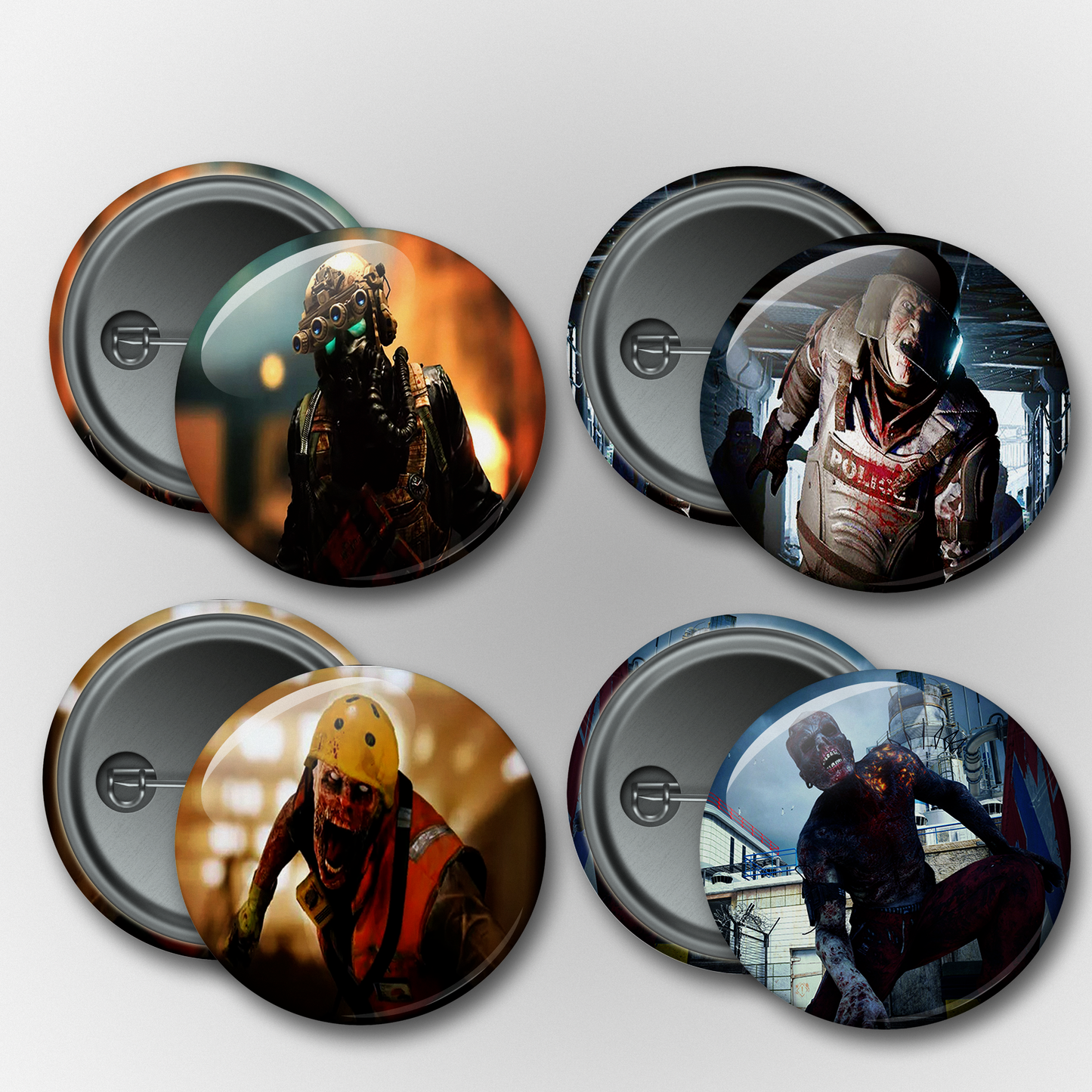 WWZ: Zombie Types Pins & Magnets Set