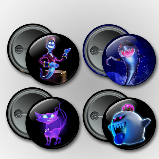 Luigi's Mansion 3 Bosses Pins & Magnets Set