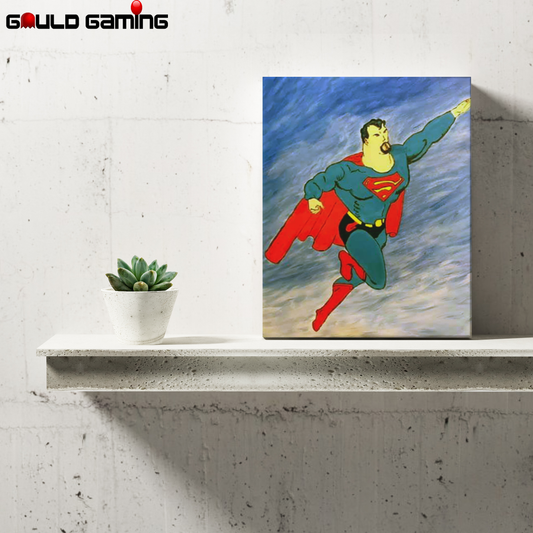 Superman With Goatee Canvas Painting