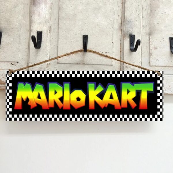 Mario Kart Wooden Sign Gould Gaming 3747