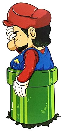 Mario Stuck in pipe